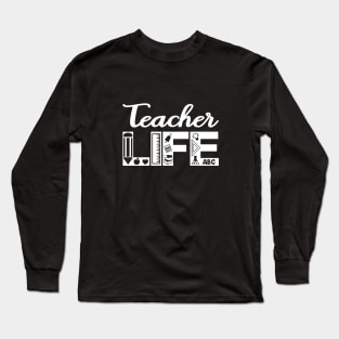 Teacher life (white) Long Sleeve T-Shirt